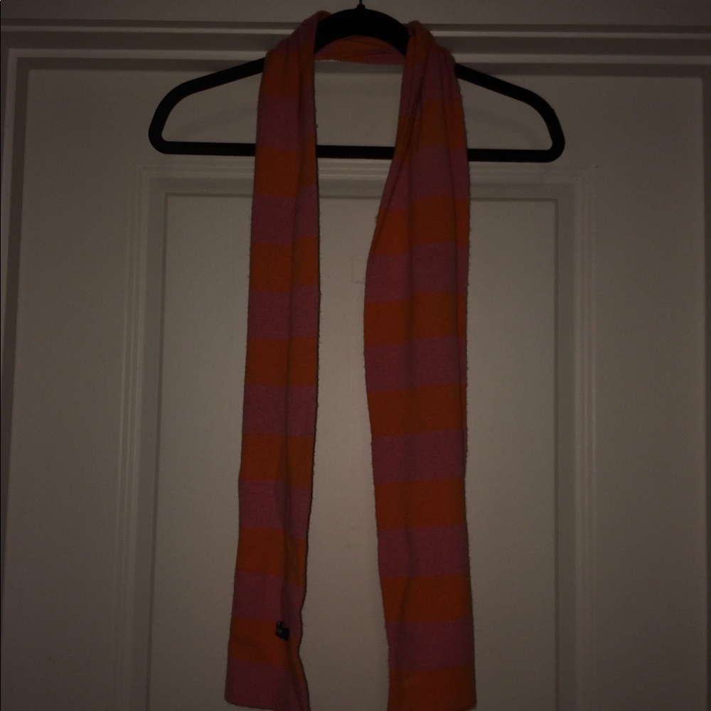 orange and pink scarf